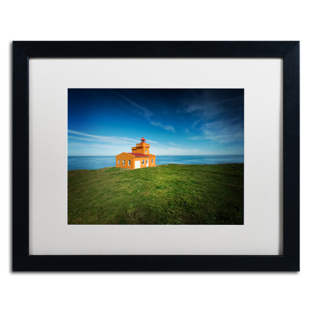 Philippe Sainte-Laudy Lighthouse Sauoanes Black Wooden Framed Art 18 x 22 Inches Image 1