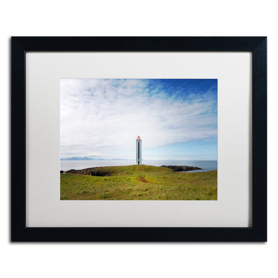 Philippe Sainte-Laudy Lighthouse Kalfshamars Black Wooden Framed Art 18 x 22 Inches Image 1