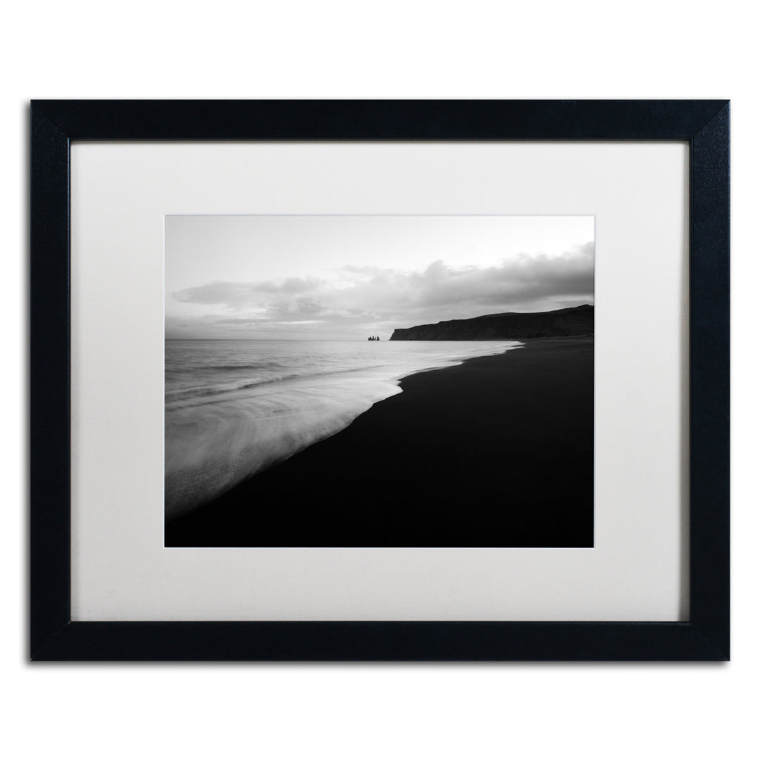 Philippe Sainte-Laudy On the Black Beach Black Wooden Framed Art 18 x 22 Inches Image 1