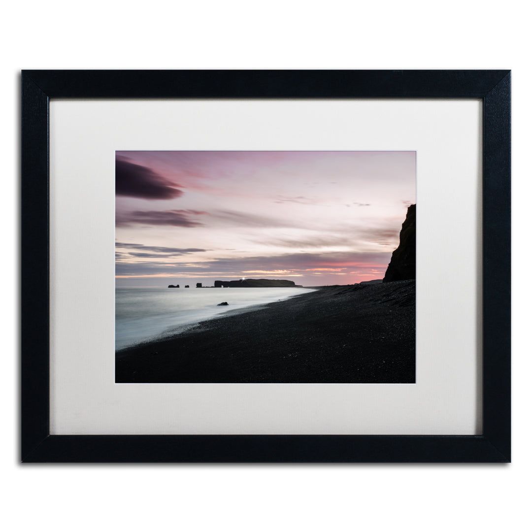 Philippe Sainte-Laudy Sunset at Dyrholaey Black Wooden Framed Art 18 x 22 Inches Image 1