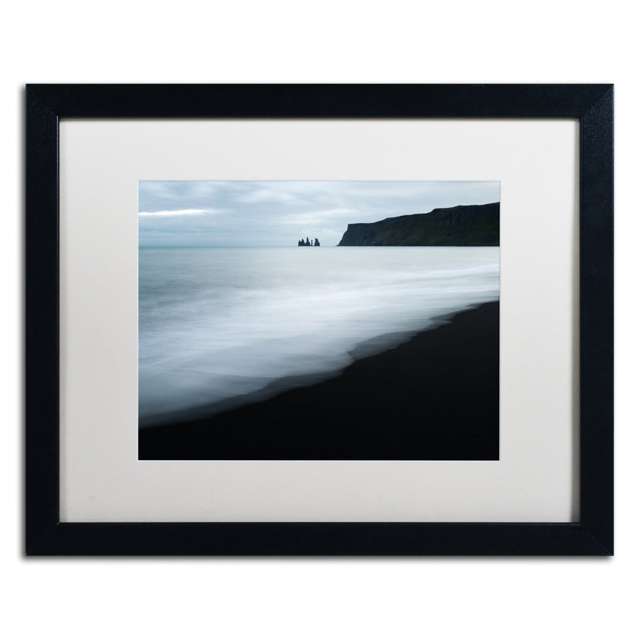 Philippe Sainte-Laudy White Waves Black Wooden Framed Art 18 x 22 Inches Image 1