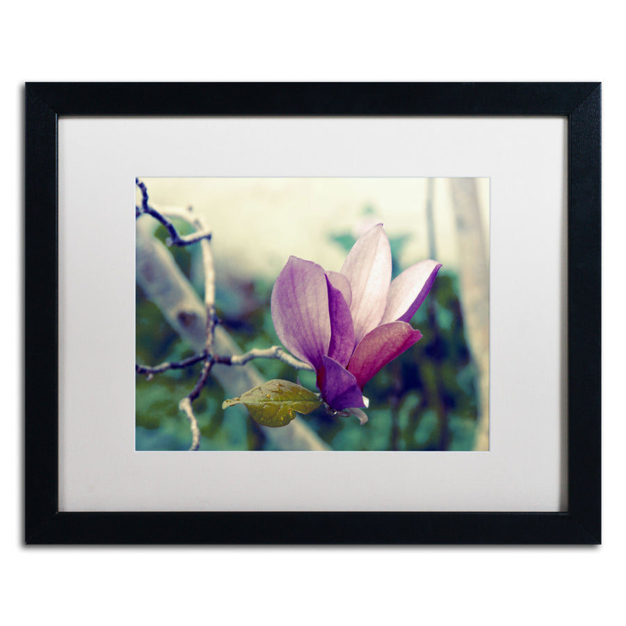 Patty Tuggle Pink Magnolia Black Wooden Framed Art 18 x 22 Inches Image 1