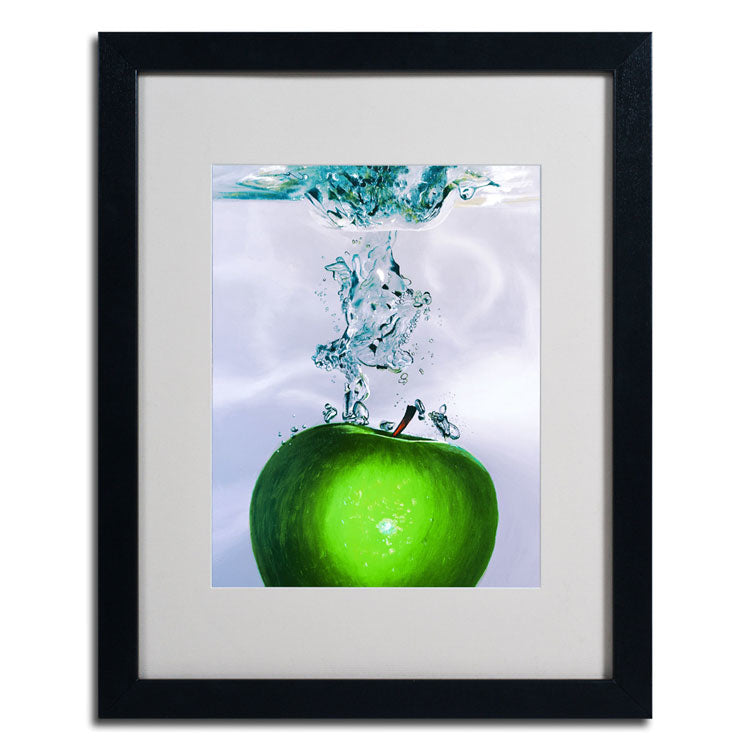 Roderick Stevens Apple Splash II Black Wooden Framed Art 18 x 22 Inches Image 2