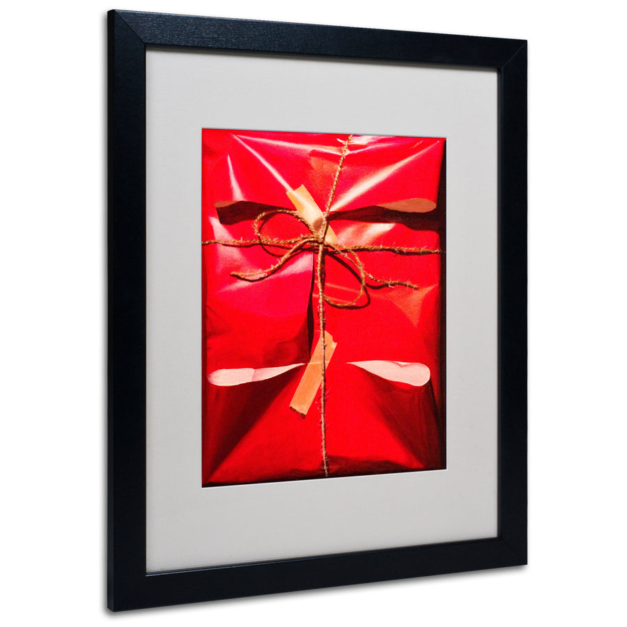 Roderick Stevens Red Wrap Black Wooden Framed Art 18 x 22 Inches Image 1