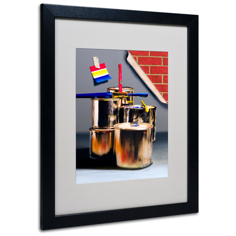Roderick Stevens Primary Colors 01 Black Wooden Framed Art 18 x 22 Inches Image 1