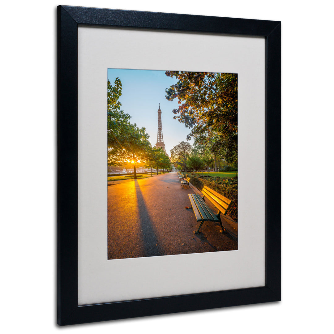 Mathieu Rivrin Crazy Morning Light Paris Black Wooden Framed Art 18 x 22 Inches Image 1