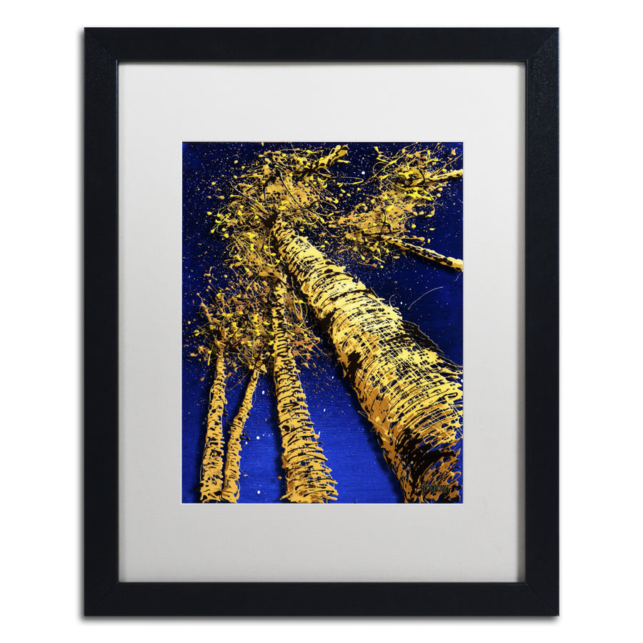 Roderick Stevens Aspen Sky 2 Black Wooden Framed Art 18 x 22 Inches Image 1