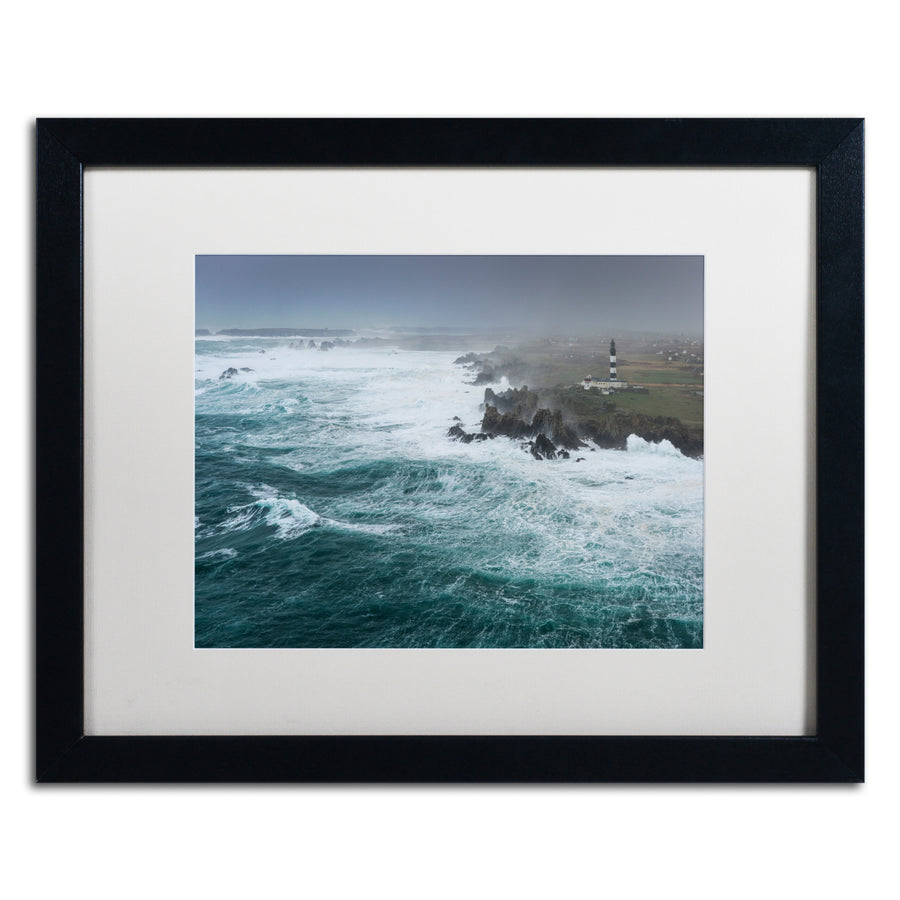 Mathieu Rivrin Storm Ruzica in Ouessant Black Wooden Framed Art 18 x 22 Inches Image 1