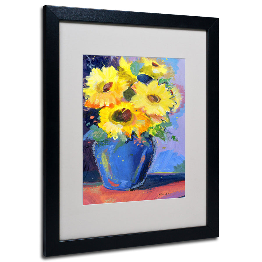 Sheila Golden Sunflowers II Black Wooden Framed Art 18 x 22 Inches Image 1