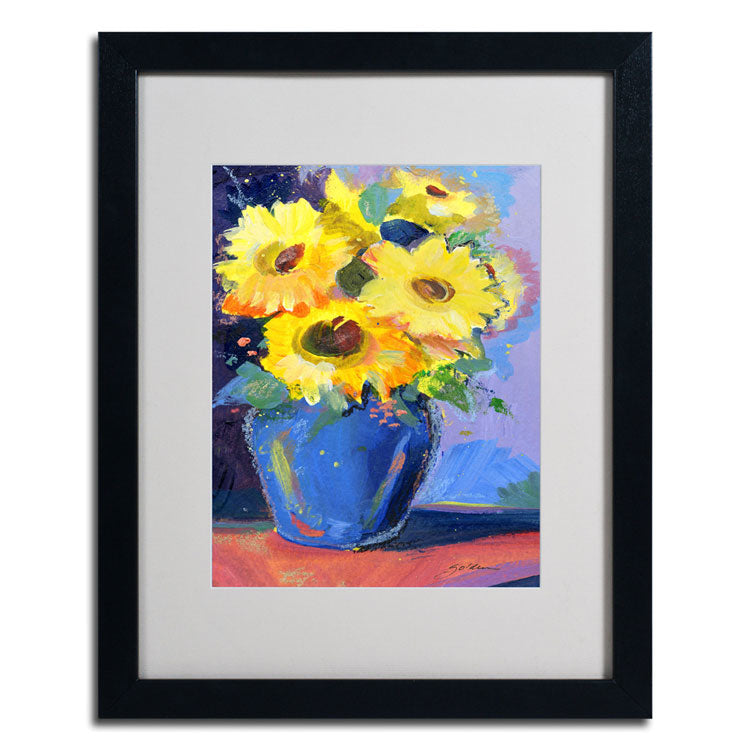 Sheila Golden Sunflowers II Black Wooden Framed Art 18 x 22 Inches Image 2