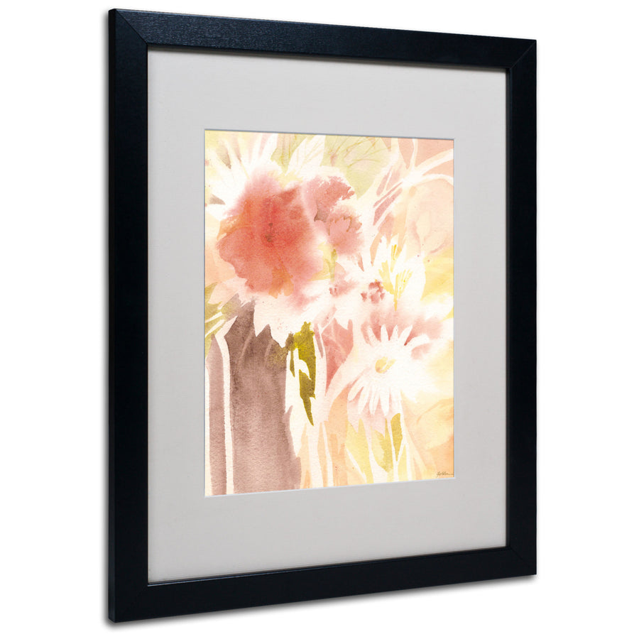 Sheila Golden Daisy Shadow Black Wooden Framed Art 18 x 22 Inches Image 1