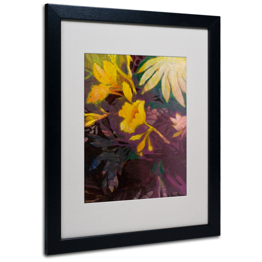 Sheila Golden Tropical Evening Black Wooden Framed Art 18 x 22 Inches Image 1