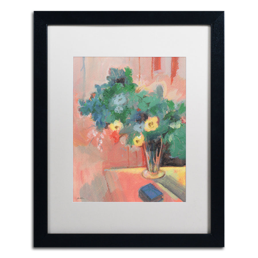 Sheila Golden Bouquet for Bonnard Black Wooden Framed Art 18 x 22 Inches Image 1