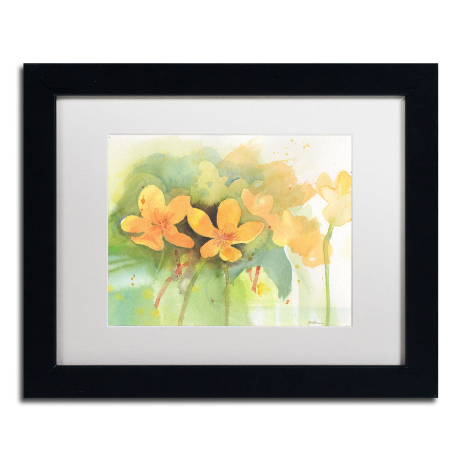 Sheila Golden Marigold Moment Black Wooden Framed Art 18 x 22 Inches Image 1