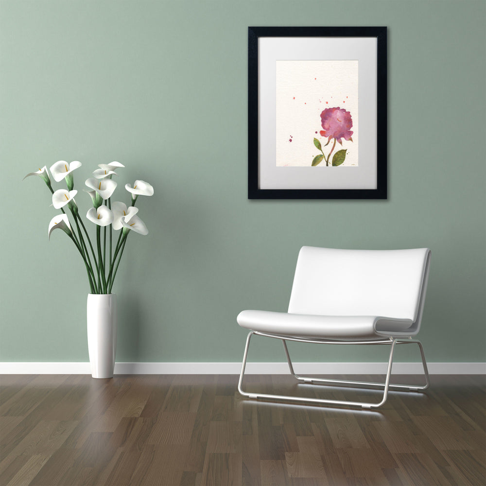 Sheila Golden A Rose Impression Black Wooden Framed Art 18 x 22 Inches Image 2