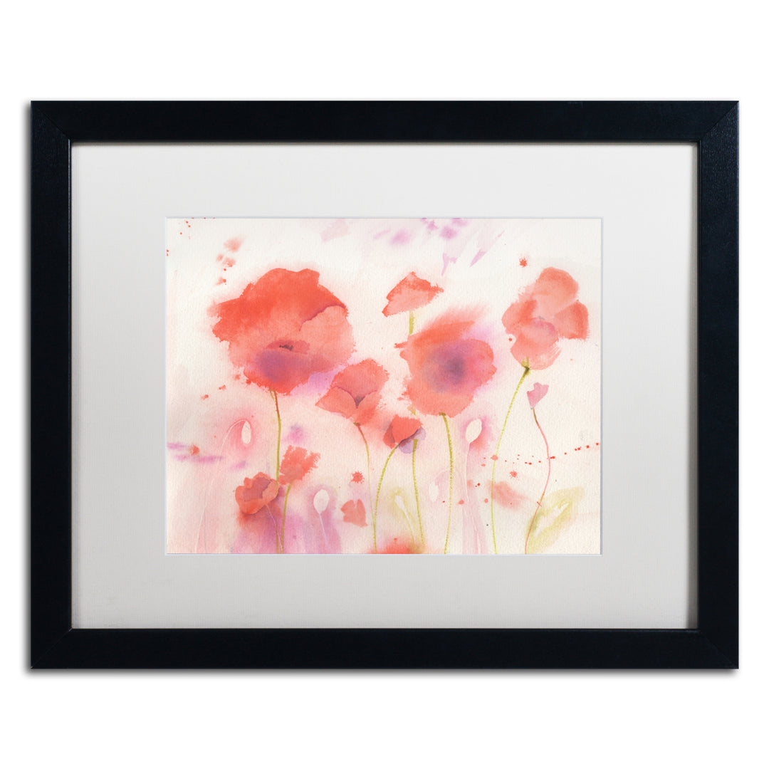 Sheila Golden Poppy Memory Black Wooden Framed Art 18 x 22 Inches Image 1