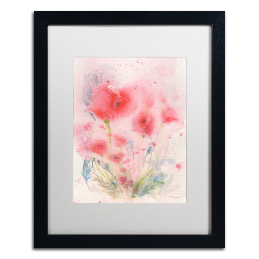 Sheila Golden Pink Reverie Black Wooden Framed Art 18 x 22 Inches Image 1