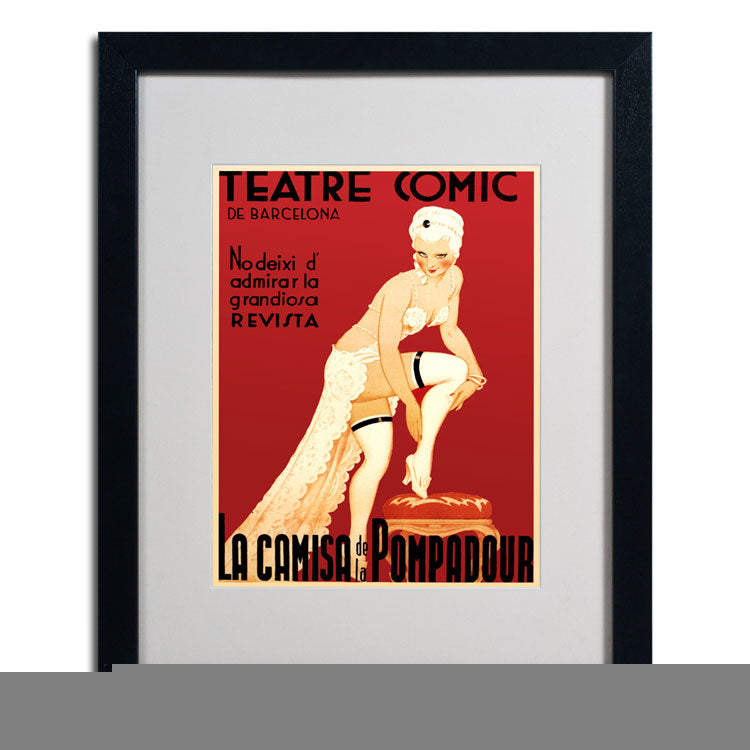 Teatre Comic de Barcelona Black Wooden Framed Art 18 x 22 Inches Image 2