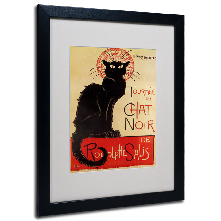 Theophile Steinlen Tournee du Chat Noir Black Wooden Framed Art 18 x 22 Inches Image 1