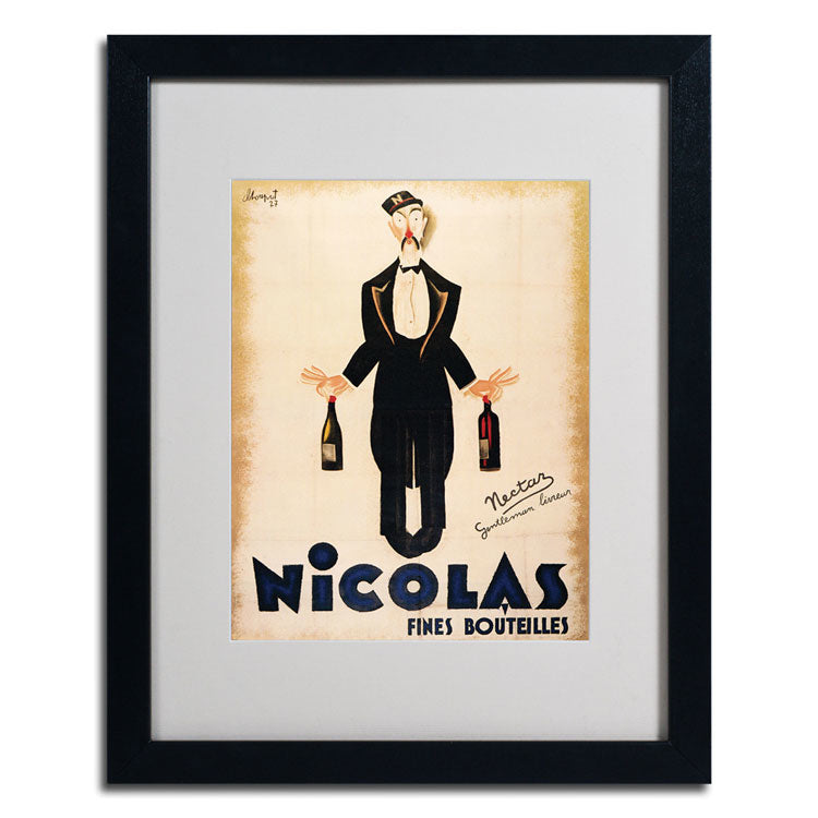 Nicolas Fines Bouteilles Black Wooden Framed Art 18 x 22 Inches Image 2
