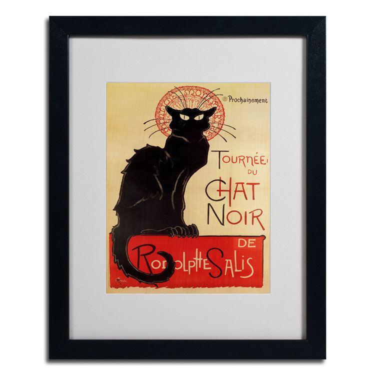 Theophile Steinlen Tournee du Chat Noir Black Wooden Framed Art 18 x 22 Inches Image 2