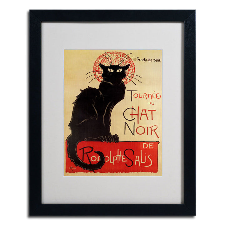 Theophile Steinlen Tournee du Chat Noir Black Wooden Framed Art 18 x 22 Inches Image 3