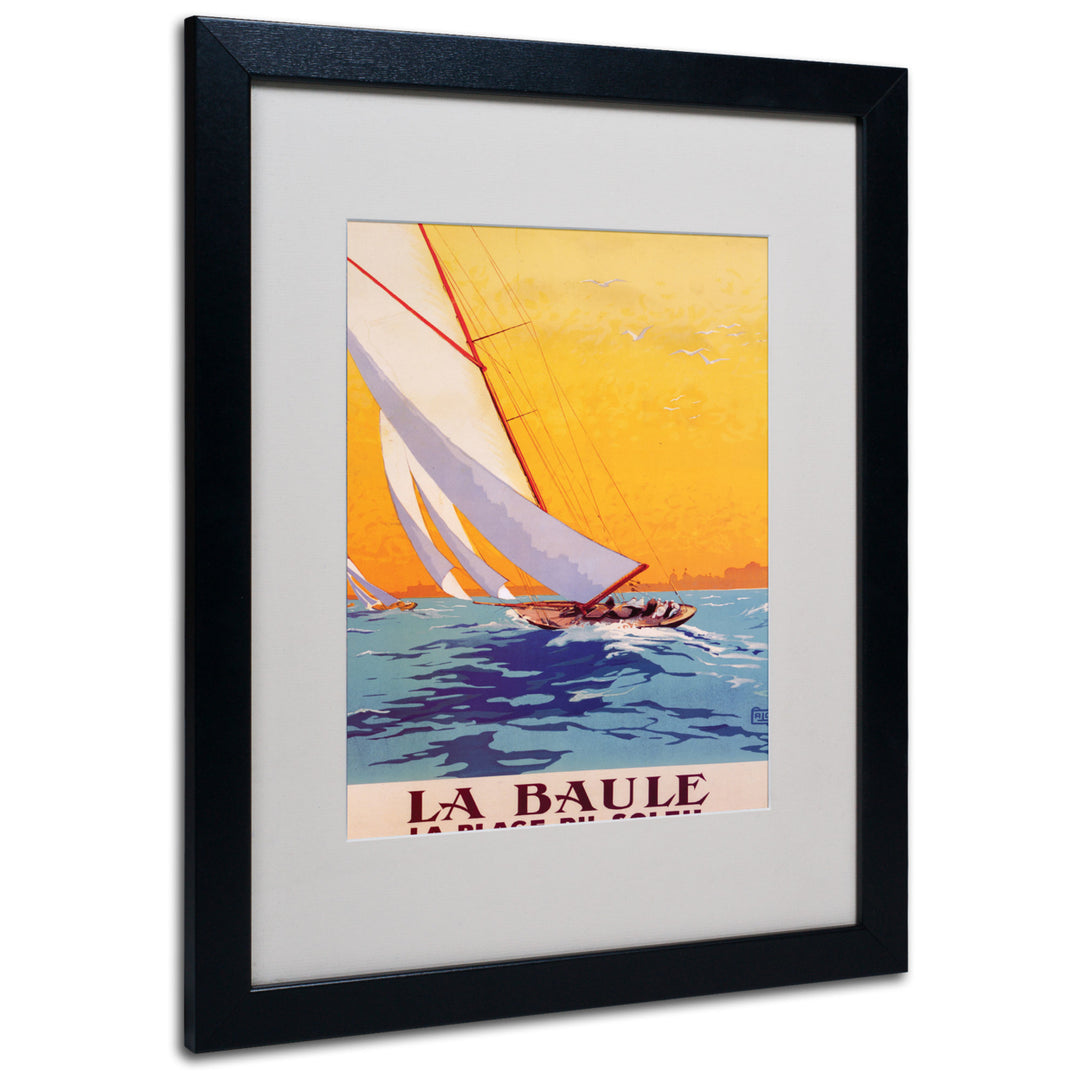 Charles Allo La Baule Black Wooden Framed Art 18 x 22 Inches Image 1