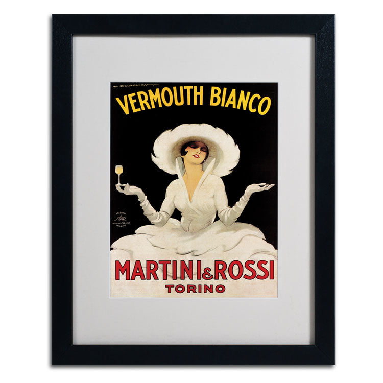 Vermouth Bianco Martini and Rossi Black Wooden Framed Art 18 x 22 Inches Image 2