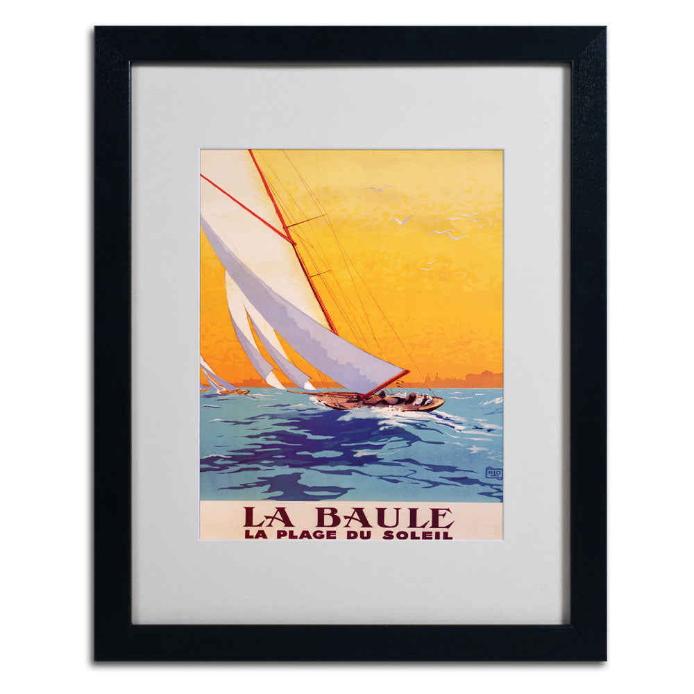 Charles Allo La Baule Black Wooden Framed Art 18 x 22 Inches Image 3