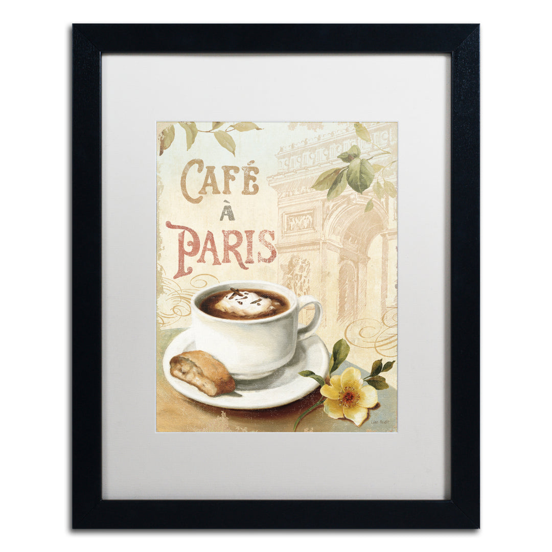 Lisa Audit Cafe in Europe I Black Wooden Framed Art 18 x 22 Inches Image 1