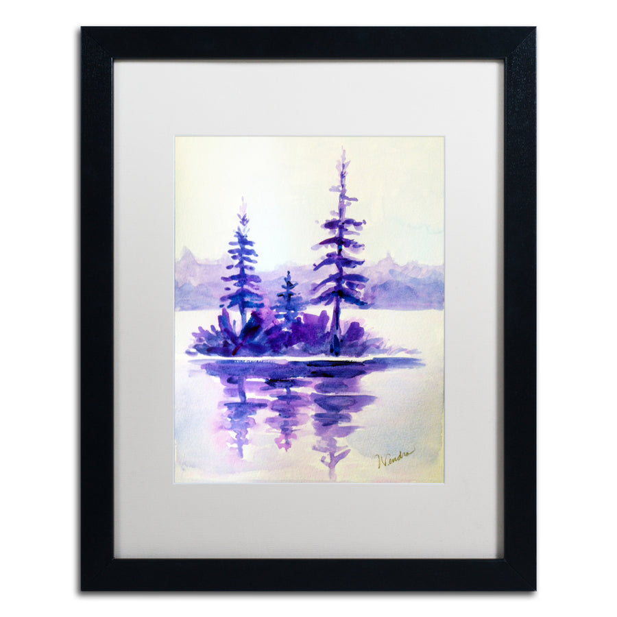 Wendra Purple Island Black Wooden Framed Art 18 x 22 Inches Image 1