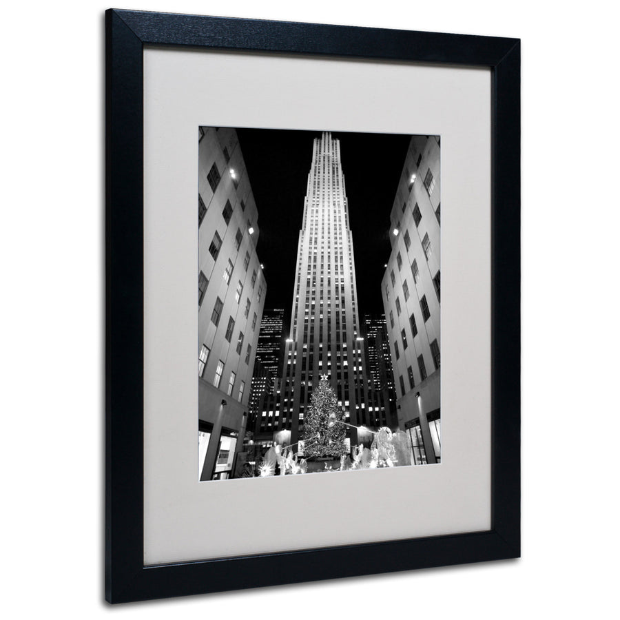 Yale Gurney Rockefeller Night Black Wooden Framed Art 18 x 22 Inches Image 1