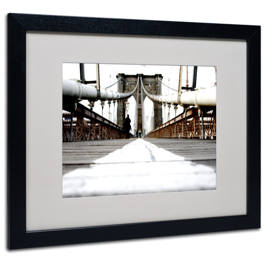 Yale Gurney Brooklyn Bridge Black Wooden Framed Art 18 x 22 Inches Image 1