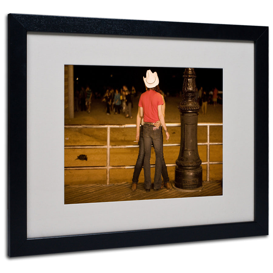 Yale Gurney Brooklyn Cowboy Black Wooden Framed Art 18 x 22 Inches Image 1