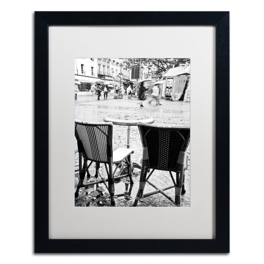 Yale Gurney Paris Cafe for 2 Black Wooden Framed Art 18 x 22 Inches Image 1