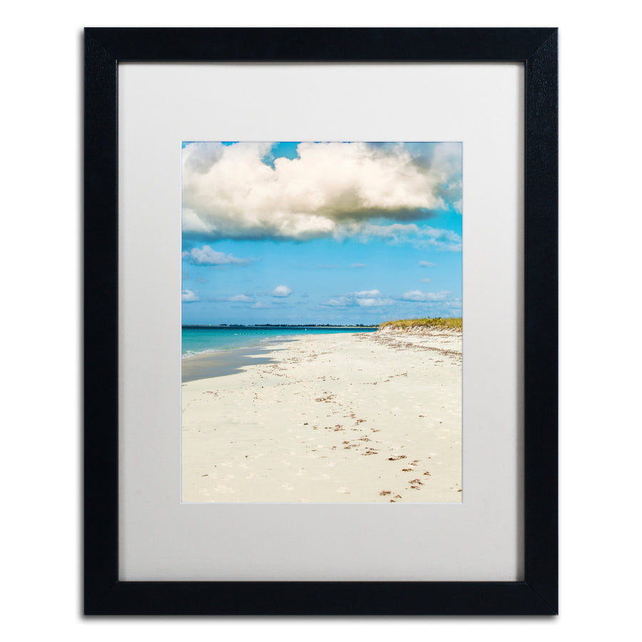 Yale Gurney Beach Walk Black Wooden Framed Art 18 x 22 Inches Image 1