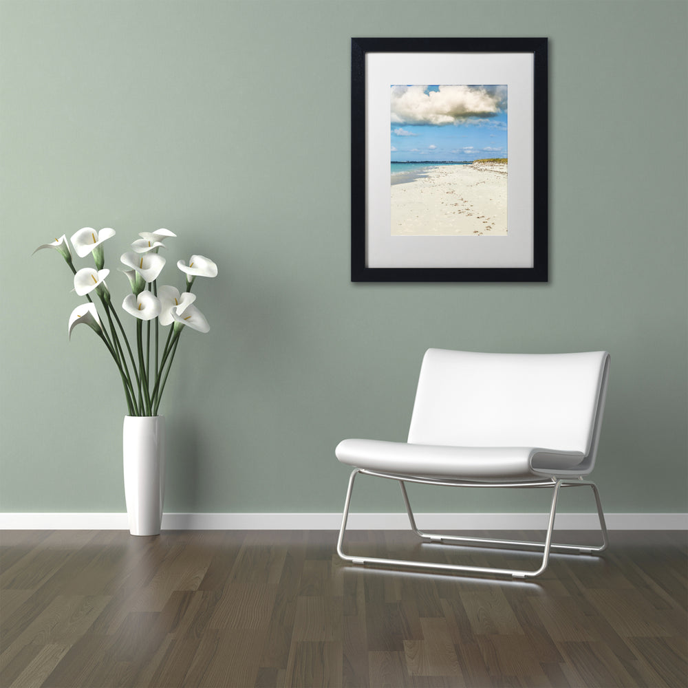 Yale Gurney Beach Walk Black Wooden Framed Art 18 x 22 Inches Image 2