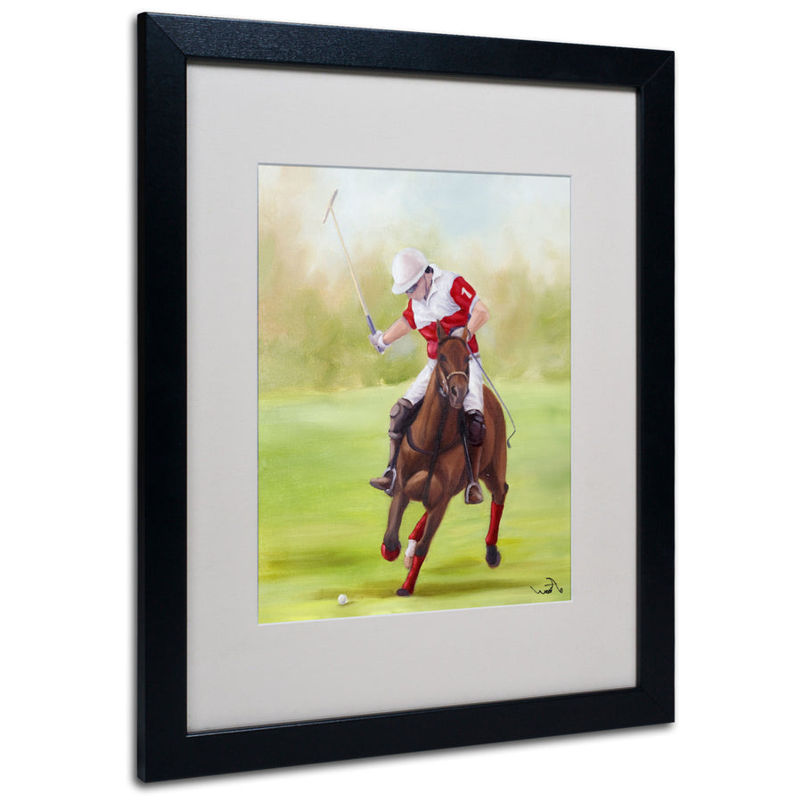 Michelle Moate Horse of Sport I Black Wooden Framed Art 18 x 22 Inches Image 1