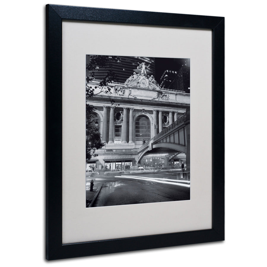Chris Bliss Grand Central Night Black Wooden Framed Art 18 x 22 Inches Image 1