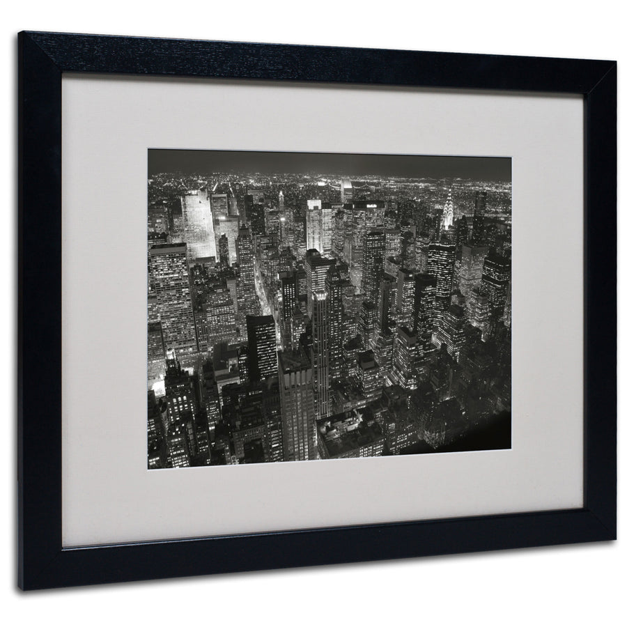 Chris Bliss Night Skyline Black Wooden Framed Art 18 x 22 Inches Image 1