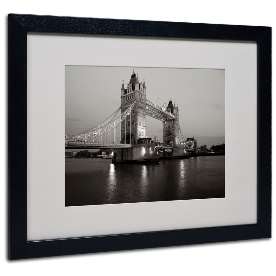 Chris Bliss Tower Bridge I Black Wooden Framed Art 18 x 22 Inches Image 1