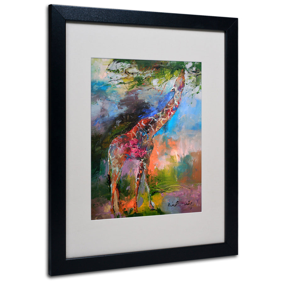 Richard Wallich Giraffe Black Wooden Framed Art 18 x 22 Inches Image 1