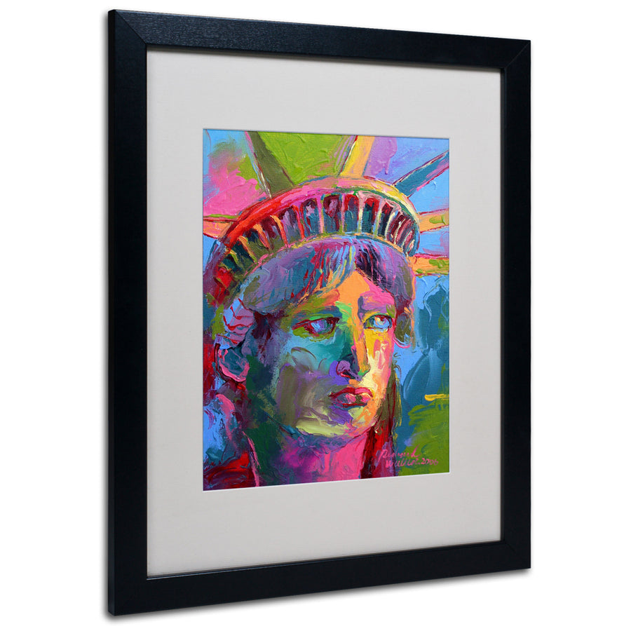 Richard Wallich Lady Liberty 2 Black Wooden Framed Art 18 x 22 Inches Image 1