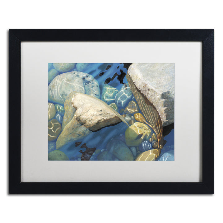 Stephen Stavast Blue Water Dance Black Wooden Framed Art 18 x 22 Inches Image 1