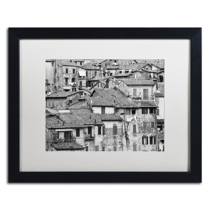Moises Levy San Gimignano Texture Black Wooden Framed Art 18 x 22 Inches Image 1
