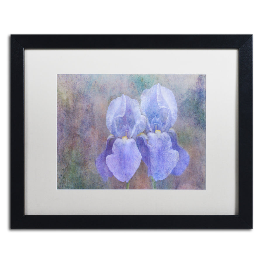 Cora Niele Iris Blue Rhythm Black Wooden Framed Art 18 x 22 Inches Image 1