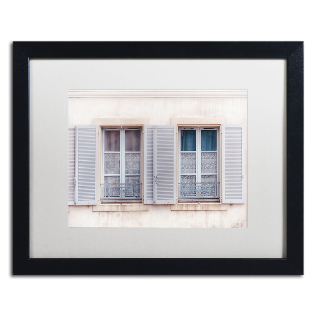Cora Niele French Windows II Black Wooden Framed Art 18 x 22 Inches Image 1