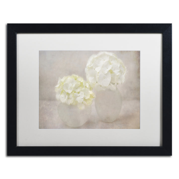 Cora Niele White Hortensia Still Life Black Wooden Framed Art 18 x 22 Inches Image 1