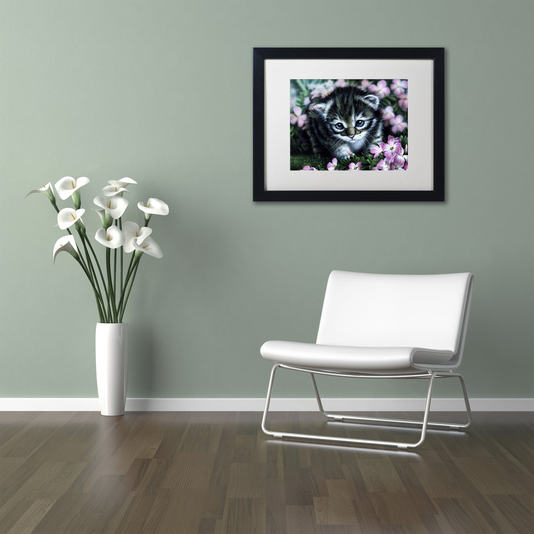 Jenny Newland Bright Eyes Black Wooden Framed Art 18 x 22 Inches Image 2