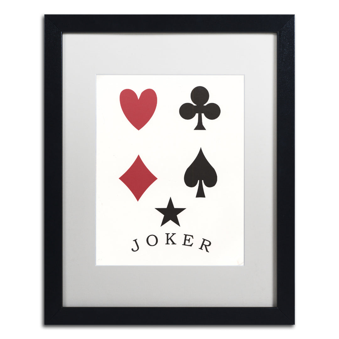 Jenny Newland Joker Black Wooden Framed Art 18 x 22 Inches Image 1